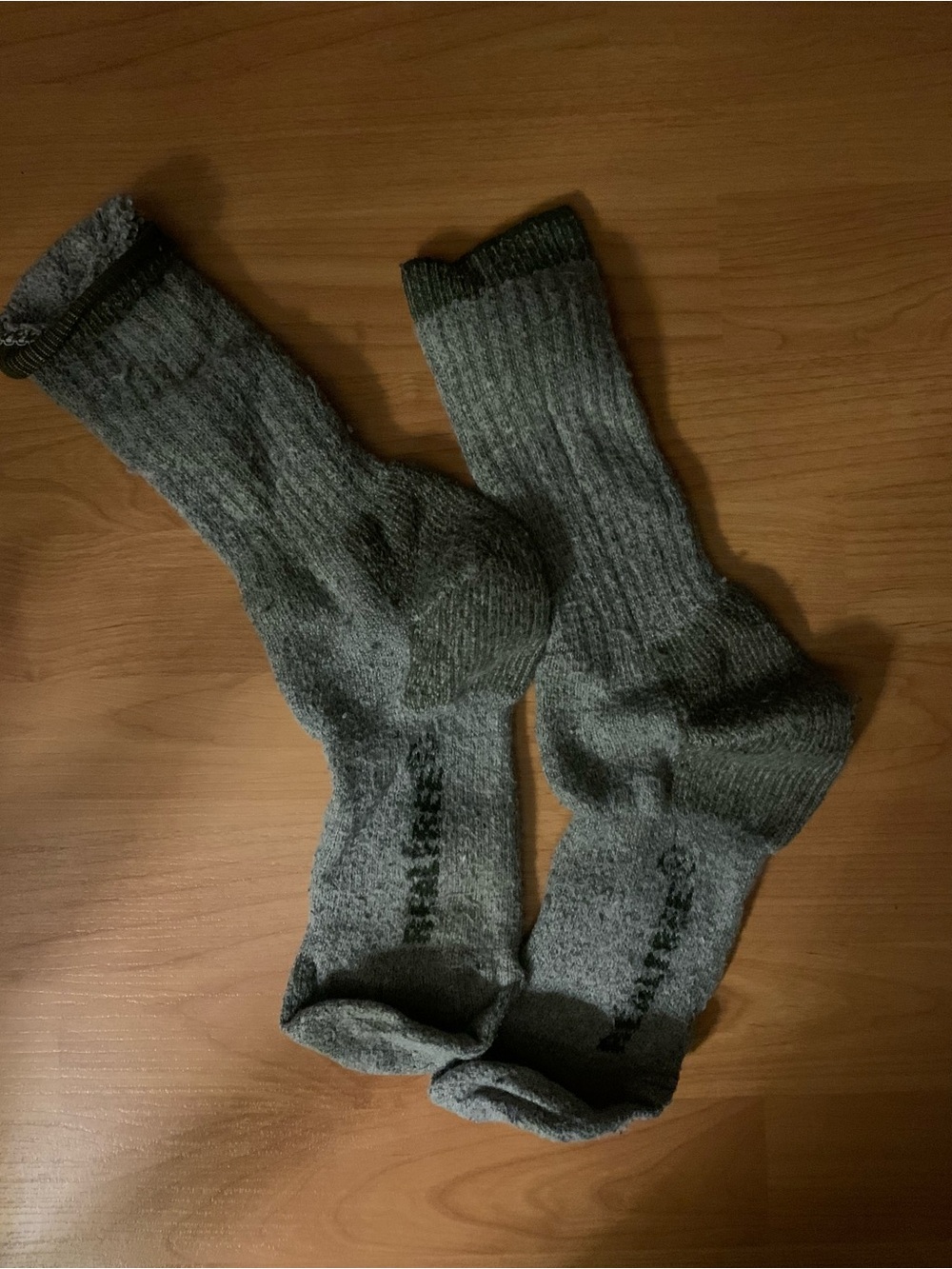 Realtree Gray Thick Ribbed Crew Socks